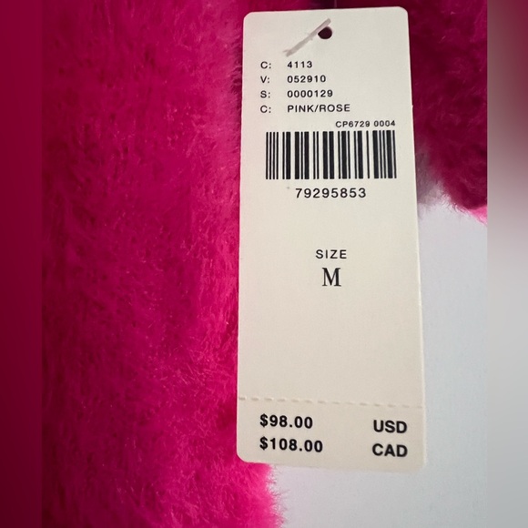 NWT Maeve Anthropologie Vibrant Pink Scoop Neck Sweater - Picture 4 of 6